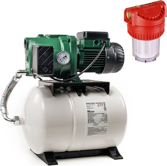 DAB Aquajet 102/20 M + Aanzuigslang 7 meter + Voorfilter - Hydrofoorpomp - Waterdruk verhoger - Drukverhoger - KIT