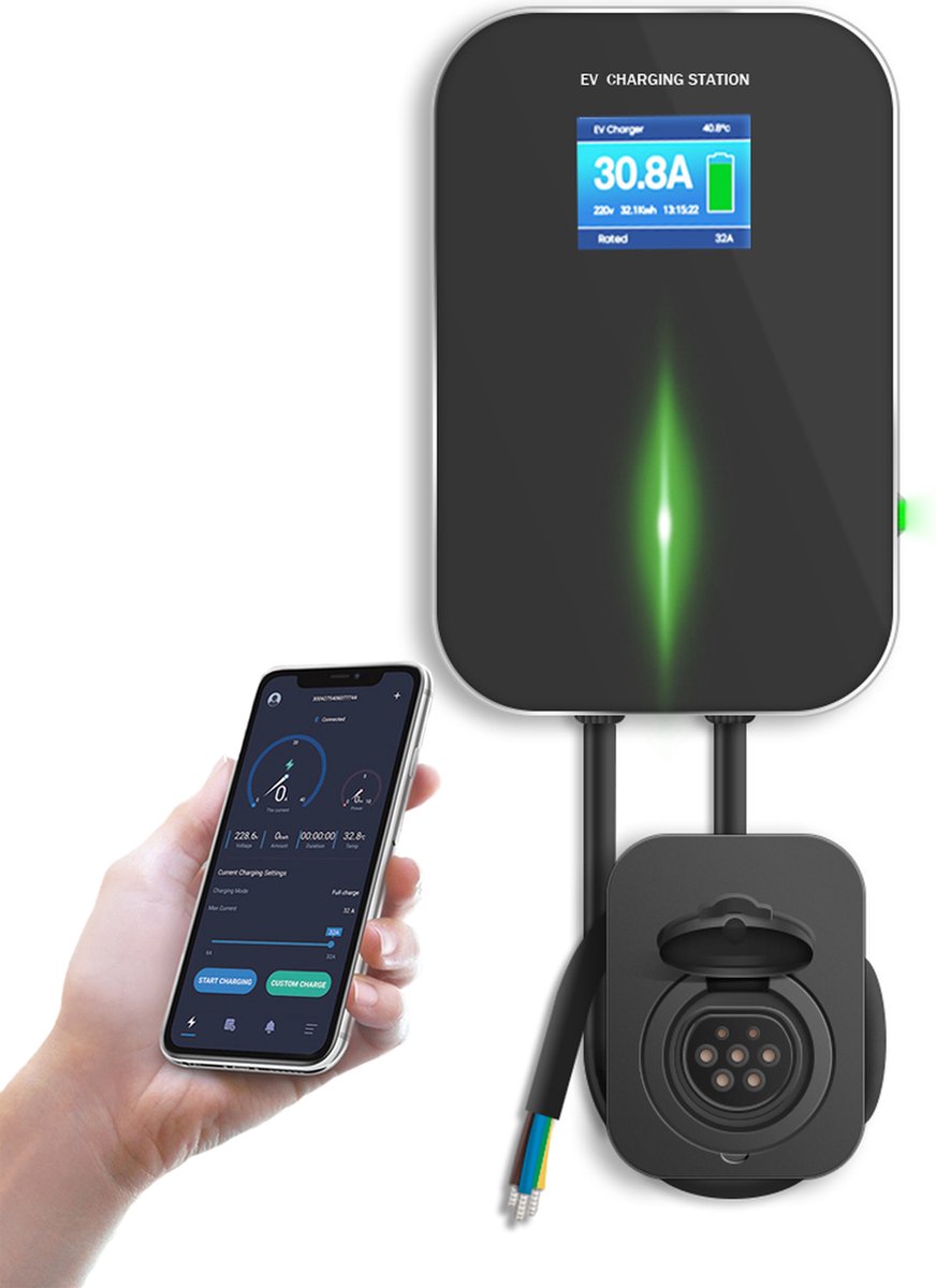Besen Laadstation - 11kw Laadpaal - met Socket & App