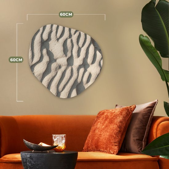 Décoration murale Organique - Décoration Décoration murale Plastique - Peinture Organique - Plage - Sable - Été - 60x60 cm - Forme Miroir Organique sur Plastique