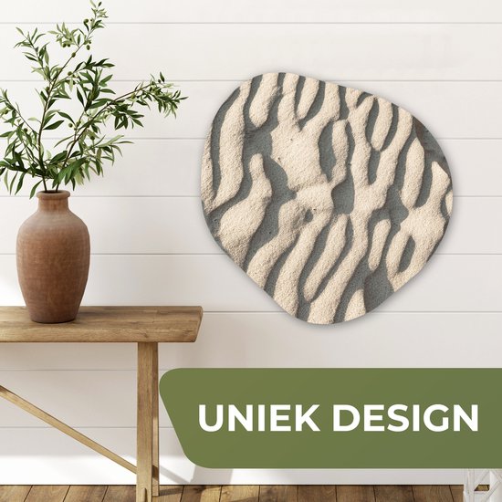 Décoration murale Organique - Décoration Décoration murale Plastique - Peinture Organique - Plage - Sable - Été - 60x60 cm - Forme Miroir Organique sur Plastique