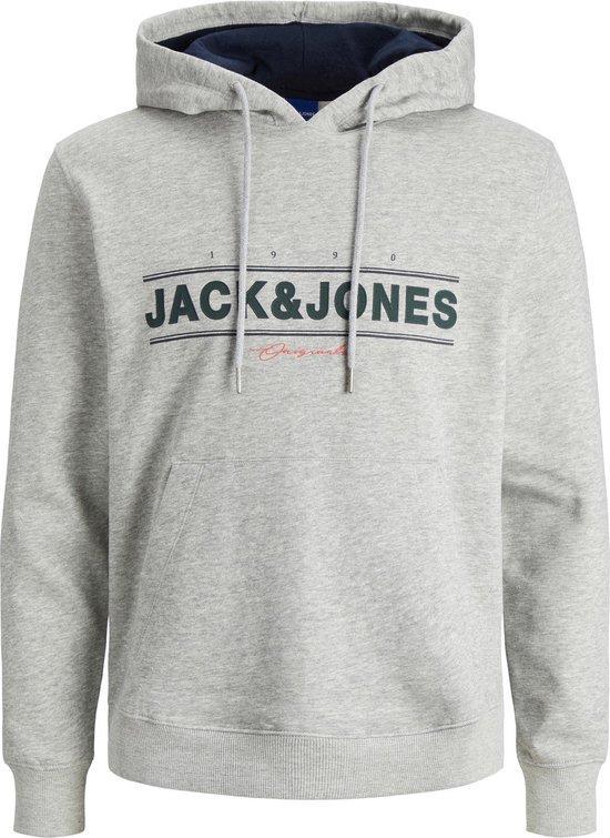 Jack & Jones - Heren Hoodies Jorfriday Sweat Hood - Grijs - Maat S