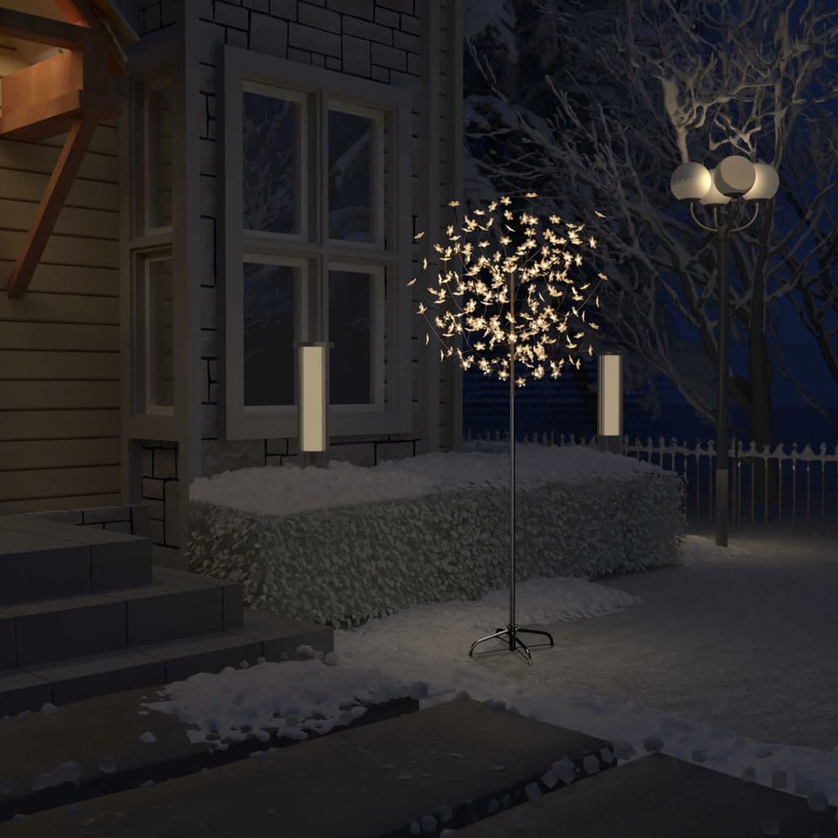 Prolenta Premium - Kerstboom 200 LED's warmwit licht kersenbloesem 180 cm