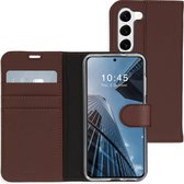 Accezz Hoesje Geschikt voor Samsung Galaxy S23 Plus Hoesje Met Pasjeshouder - Accezz Wallet Softcase Bookcase - Bruin