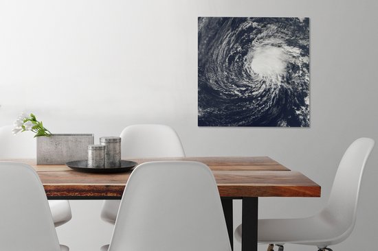Canvas Schilderij Orkaan boven de oceaan - 50x50 cm - Wanddecoratie
