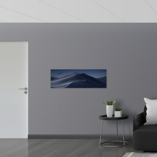 WallClassics - Poster (Matte) - Desert in the Night - 120x40 cm Photo sur Papier Poster avec un aspect Mat
