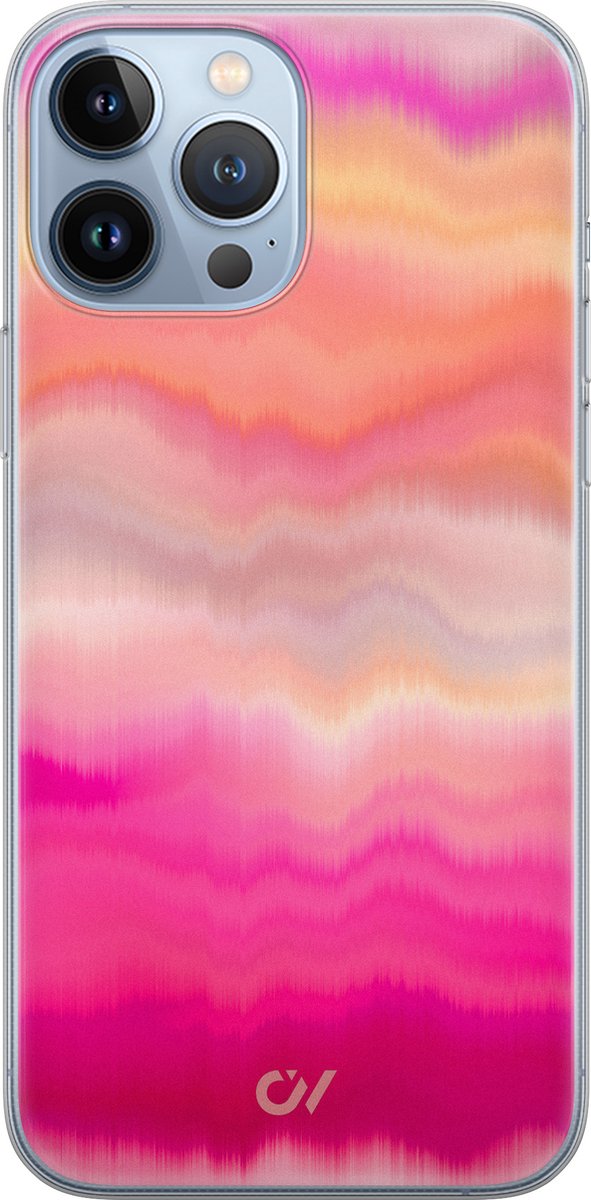 iPhone 13 Pro Max hoesje siliconen - Fuschia Sunset - Print / Illustratie - Roze - Apple Soft Case Telefoonhoesje - TPU Back Cover - Casevibes