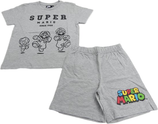 Super Mario pyjama - grijs - Maat 104 / 4 jaar