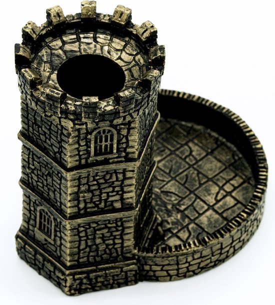 Thumbnail van een extra afbeelding van het spel Lapi Toys - Dungeons and Dragons dice tower - Dice tower - Dobbelpiste - Dobbeltoren - Resin - Goud