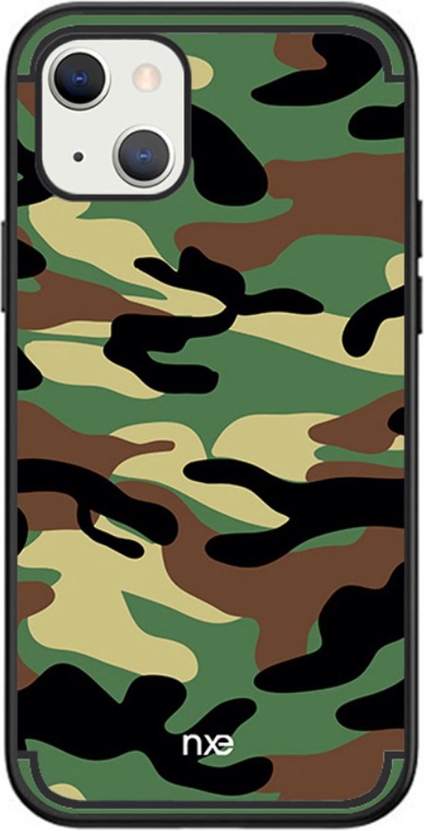 Peachy Army TPU legerprint hoesje geschikt voor iPhone 13 mini - groen
