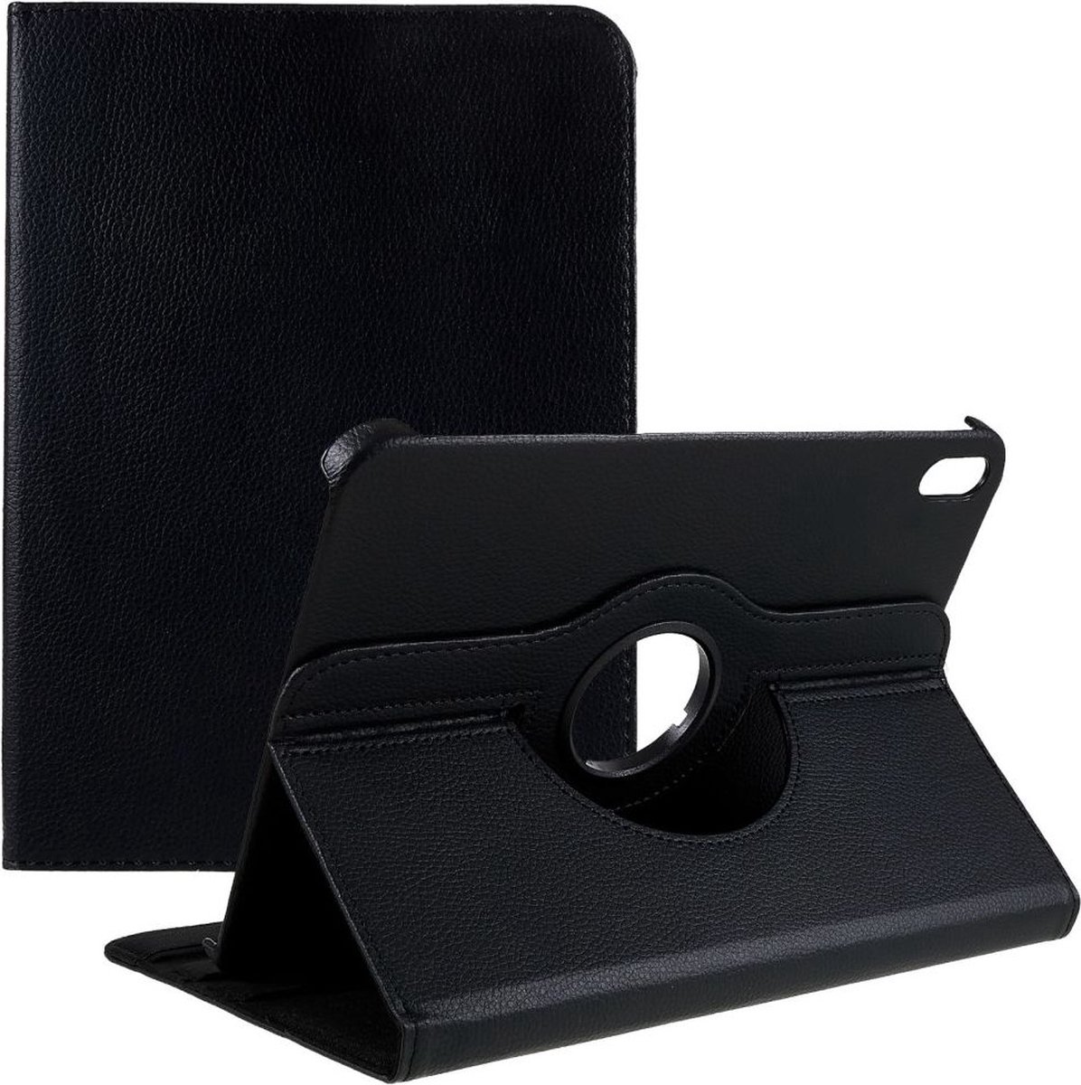 Hoes 360° Draaibare Book Case Zwart Geschikt voor Apple iPad 11 (2025) A16 / 10.9 (2022)
