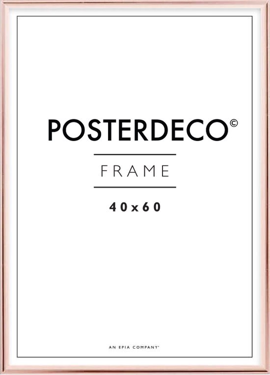 Fotolijst - Posterdeco - Premium Metaal - Fotomaat 40x60 cm - Posterlijst - Fotolijstje - Rose