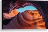 WallClassics - Canvas  - Bogen in Antelope Canyon - 60x40 cm Foto op Canvas Schilderij (Wanddecoratie op Canvas)