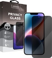 Lunso - Geschikt voor iPhone 14 - Privacy Glass - Gehard beschermglas