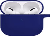 Hoesje Geschikt voor AirPods Pro 2 Hoesje Siliconen Case Hoes - Hoesje Geschikt voor Apple AirPods Pro 2 Case - Donkerblauw