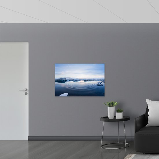 WallClassics - Drapeau - Glace fondante - 105x70 cm Photo sur Drapeau Polyester