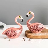 HannahTurner - Peper en Zoutstel - Flamingo - Keramiek - Handmade