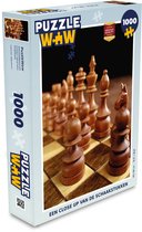 Puzzel Een close up van de schaakstukken - Legpuzzel - Puzzel 1000 stukjes volwassenen