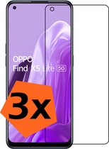 Screenprotector Geschikt voor OPPO Find X5 Lite Screenprotector Bescherm Glas Tempered Glass - Screenprotector Geschikt voor OPPO X5 Lite Screen Protector - 3 PACK