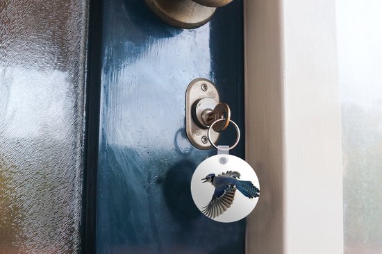 Porte-clés - Vogel - Ressorts - Wit - Plastique - Rond - Cadeaux à distribuer