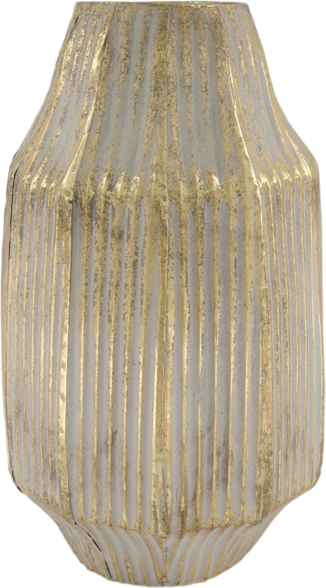 Dijk Natural Collections Vaas metaal-Goud-24x39