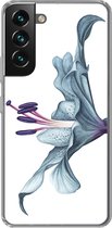 Geschikt voor Samsung Galaxy S22 hoesje - Bloemen - Aquarel - Lelie - Siliconen Telefoonhoesje