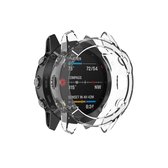 Let op type!! Geschikt voor Garmin Fenix 6X / 6X Pro Transparante TPU Silica Gel Watch Case (Transparant wit)