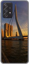 Geschikt voor Samsung galaxy a73 hoesje - Rotterdam - Zonsondergang - Erasmus - Siliconen Telefoonhoesje