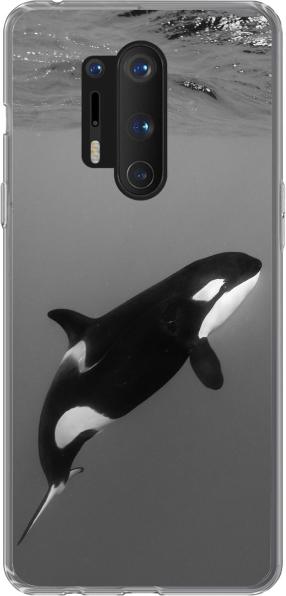 Telefoonhoesje Geschikt voor OnePlus 8 Pro hoesje - Orka - Water - Dieren - Siliconen Telefoonhoesje Telefoonhoesje