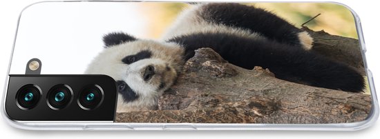 Convient pour la coque Samsung Galaxy S22 - Panda - Arbre - Lumière - Coque de téléphone en Siliconen