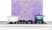 Spatscherm keuken 60x40 cm - Kookplaat achterwand Marmer - Paars - Luxe - Patroon - Muurbeschermer - Spatwand fornuis - Hoogwaardig aluminium