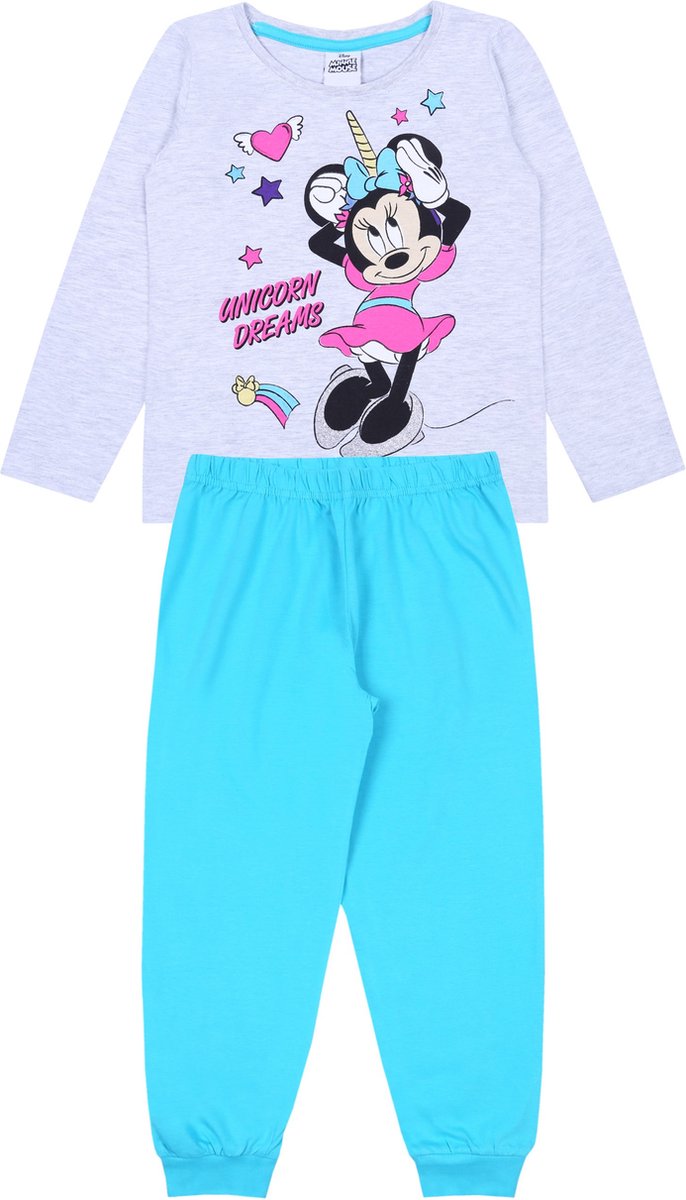 DISNEY Minnie Mouse - Grijs-Turquoisekleurige Pyjama voor Meisjes / 110