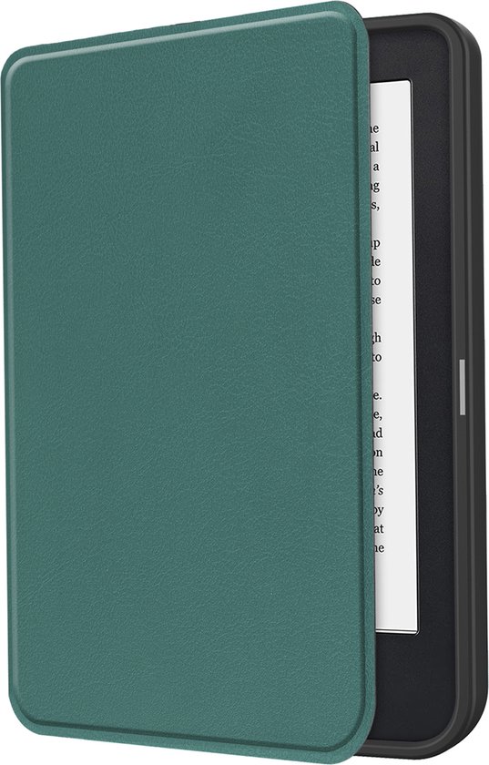 Hoesje Geschikt voor Kobo Clara 2E Hoesje Luxe Bescherm Case - Hoes Geschikt voor Kobo Clara 2E Hoes Book Cover - Donkergroen van Hoesje  — afbeelding 3