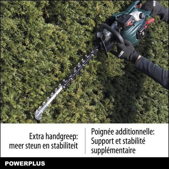 Powerplus Benzine Heggenschaar POWPG30110 - Benzine haagschaar van 22,2 cc, mes van 610 mm en afstand van 27.5 mm, tuingereedschap voor het knippen van struiken, heggen en planten van Powerplus — afbeelding 2