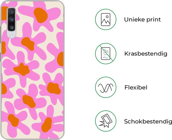Coque Samsung Galaxy A70 - Bloem - Rose - Motifs - Coque de téléphone en Siliconen