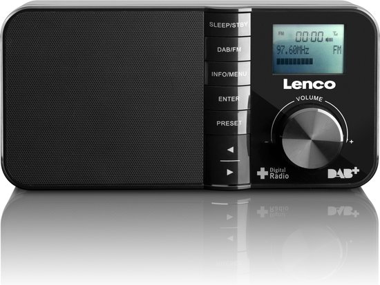 Lenco PDR-03 - Draabare DAB+ radio - Zwart