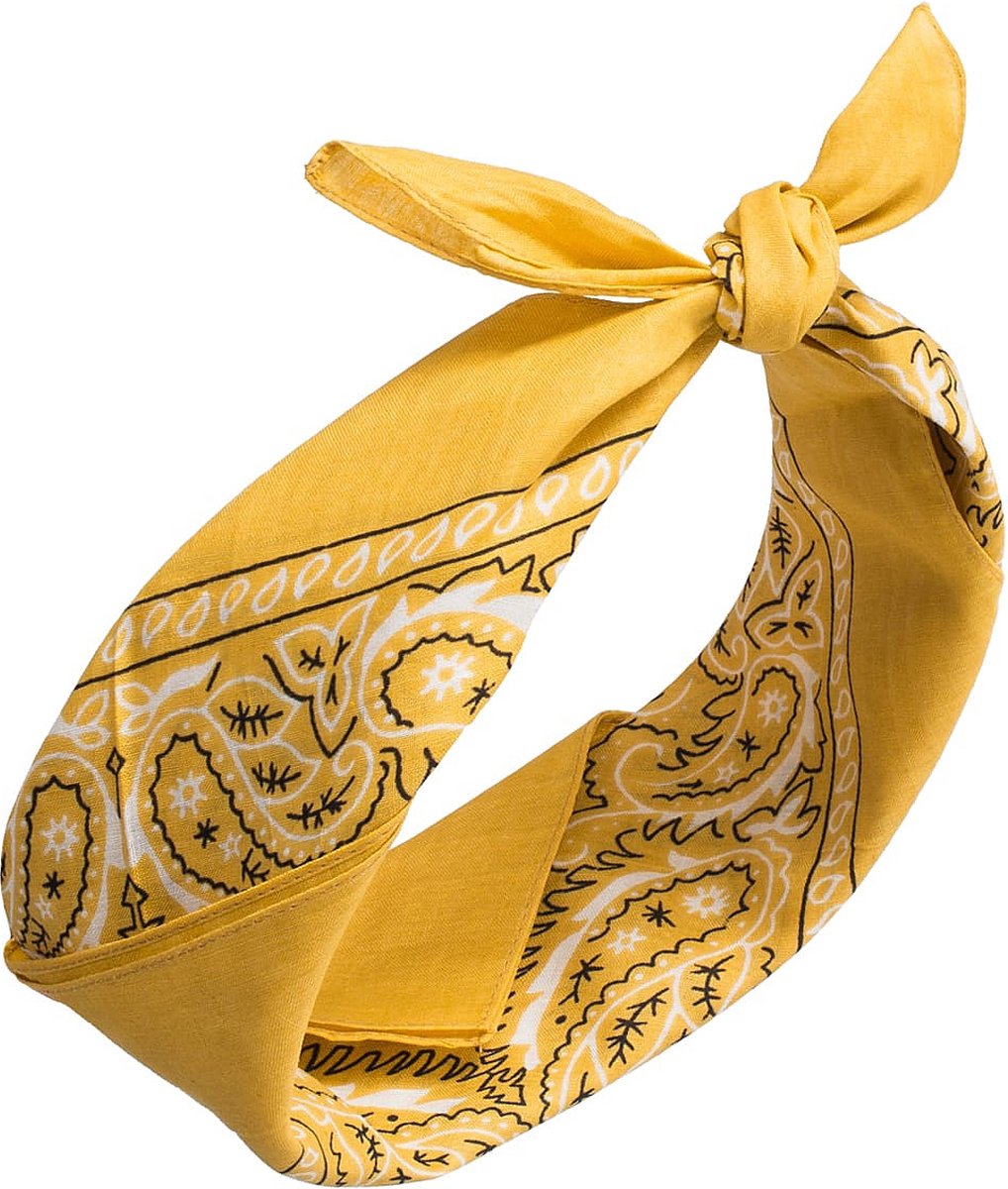 Bandana Rain Drop Geel 54 x 54 cm