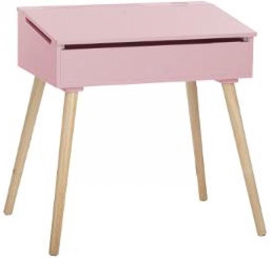 Atmospera Houten Bureau met roze - kindertafel - Bureautje met klep voor  kinderen | bol.com
