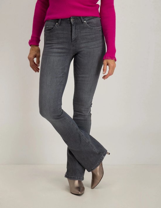 Jean J47 taille mi-haute à bas évasé en denim stretch | Emporio