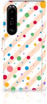 GSM Hoesje Sony Xperia 1 IV Flip Cover Dots