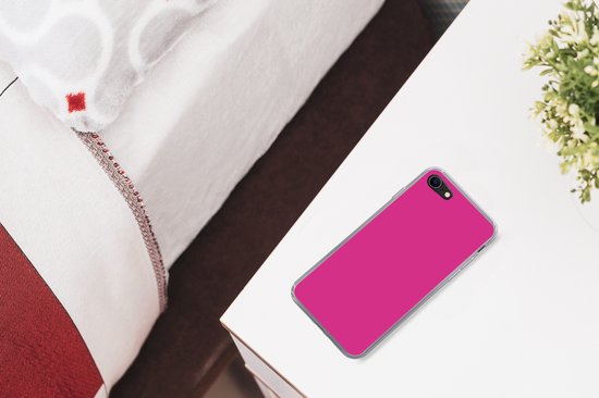 Coque iPhone 8 - Fuchsia - Fluo - Couleurs - Coque de téléphone en Siliconen