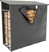 CLP Ruston Wood Storage Étagère à bûches + Housse - Pour bois de chauffage - Aluminium - S