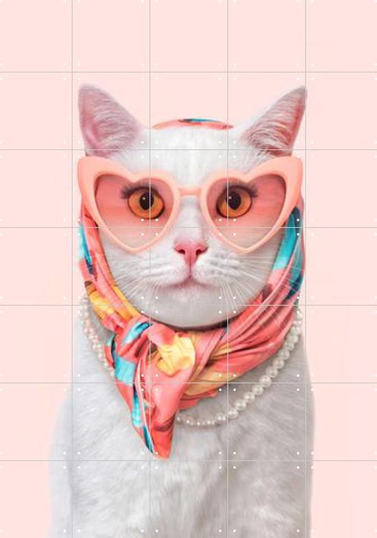 IXXI Fashion Cat - Wanddecoratie - Abstract - 100 x 140 cm