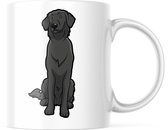 Dog Lover Mok met afbeelding: flatcoated retriever | Honden Liefhebber | Honden Spreuk | Cadeau | Grappige mok | Koffiemok | Koffiebeker | Theemok | Theebeker