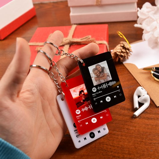 Spotify porte-clés chanson porte-clés album personnalisé porte-clés Musique petit ami petite amie Saint Valentin Musique amour anniversaire mariage Noël