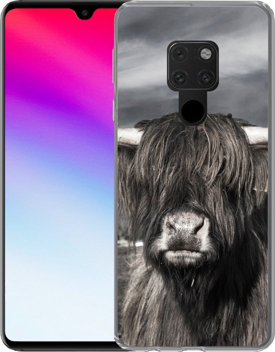 Convient pour la coque Huawei P40 Lite - Scottish Highlander - Animaux - Cornes - Coque de téléphone en Siliconen