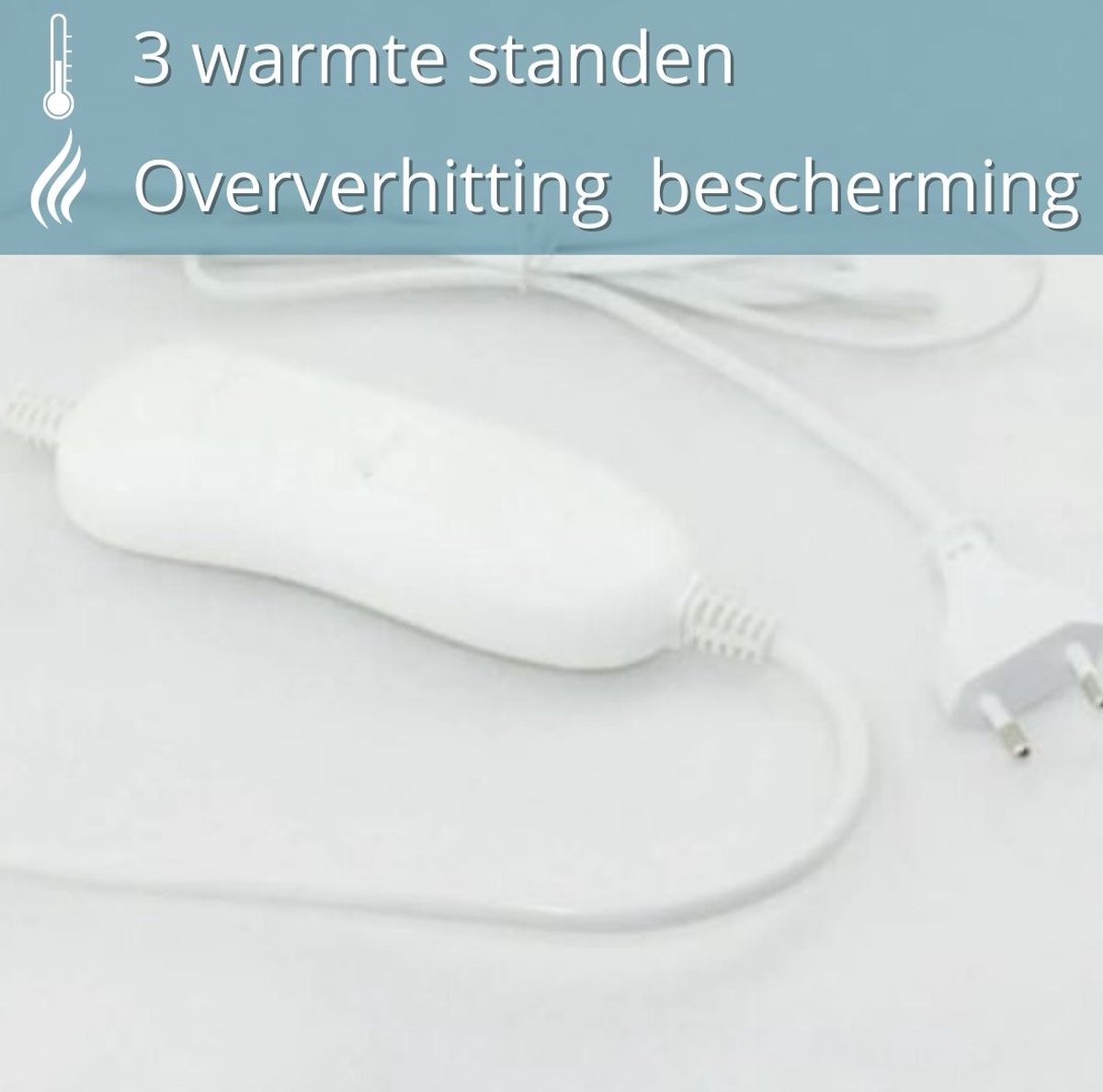 Home Verwarmde Deken 150 x 80 cm met 3 Warmtestanden - afbeelding 2
