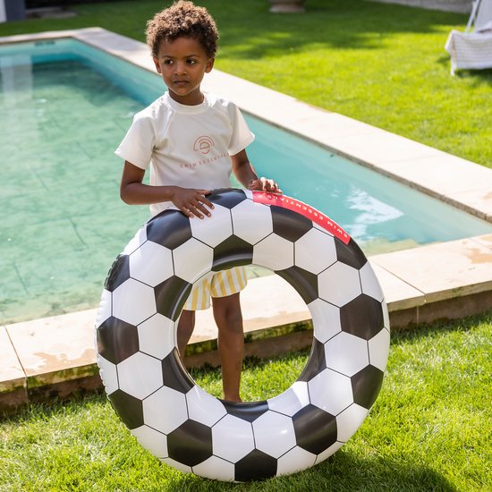 Swim Essentials Zwart/Witte Zwemband – 90 Cm, PVC, Geschikt Voor 6+ Jaar, Max 80 Kg, Met Reparatieset