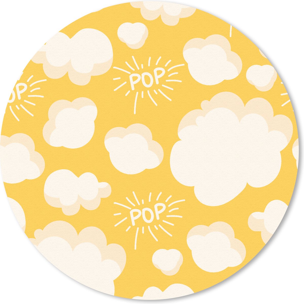 Muismat rond 30x30 cm - Mousepad Popcorn - Quotes - Patronen - Pop - Ronde muismatten