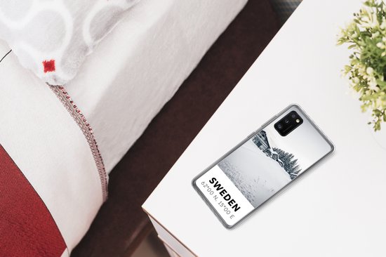 Convient pour la coque Samsung Galaxy A41 - Suède - Neige - Arbres - Coque de téléphone en Siliconen