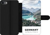 Étui pour téléphone iPhone 7 Bookcase - Allemagne - Montagnes - Lac - Avec compartiments - Étui portefeuille avec fermeture magnétique